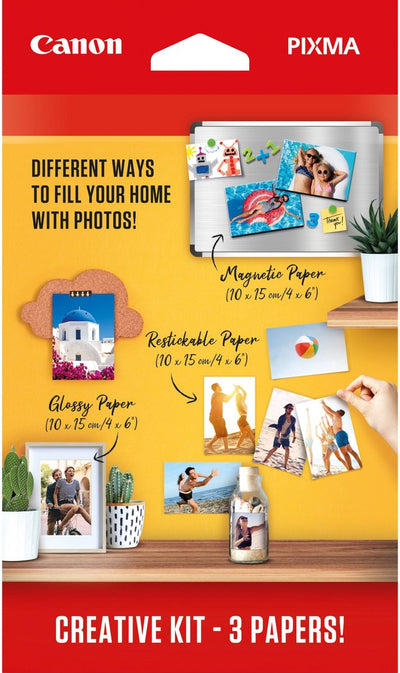 Canon pixma creative kit - photo paper - magnetic, re-stickable and glossy 10x15 cm