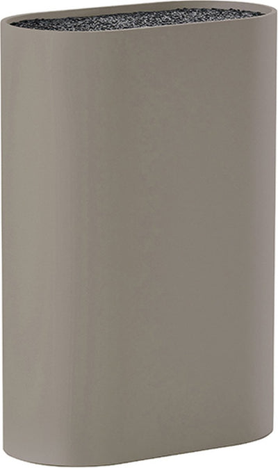 Ceppo portacoltelli Zone Denmark per single - portacoltelli - universale - 17 x 9 x 24 cm - tortora - plastica - cucina - accessori per coltelli da cucina - ovale