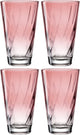 Vaso Leonardo Twist 300ml rosa - set 4