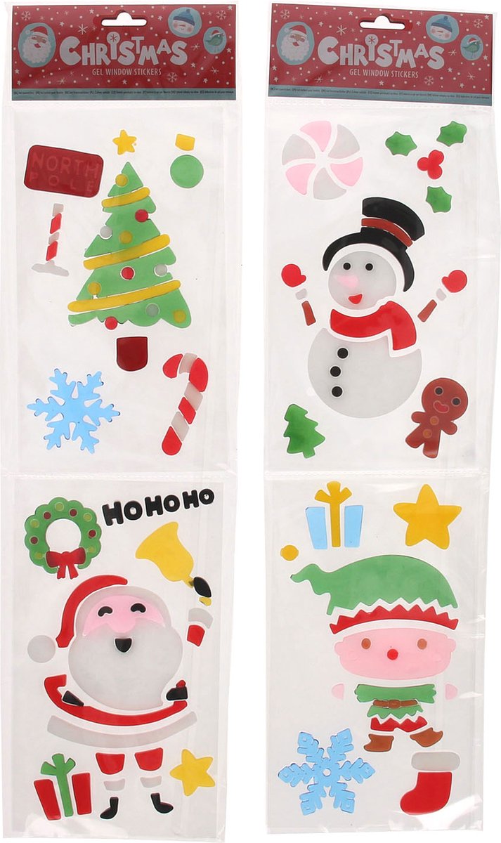 Gel raamstickers kerst