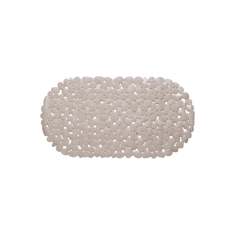 Tappetino da bagno Wicotex antiscivolo pietre 68x35 cm tortora