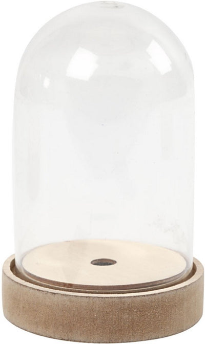 Campana dell'azienda Creativ su base in legno, h: 12,5 cm, d 8 cm, 1 scatola