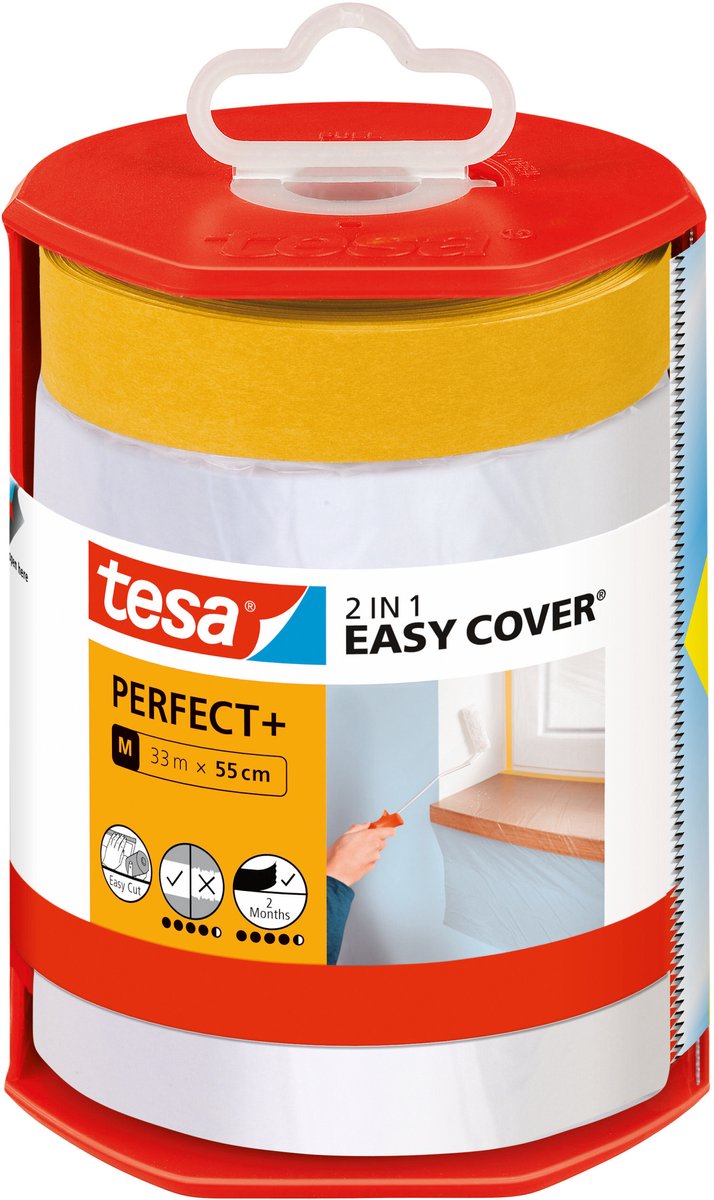 Tesa 1067561 - easy cover Perfect + pellicola copri dispenser: m 33 metri 55 | 2 pezzi