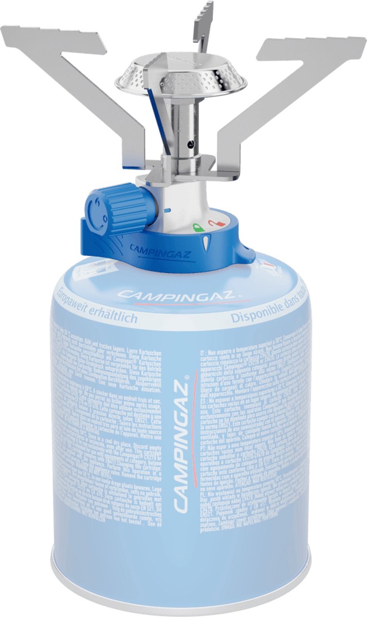 Fornello Campingaz bleuet cv connect - stabile e ultra leggero - bruciatore da 1300 watt - blu argento