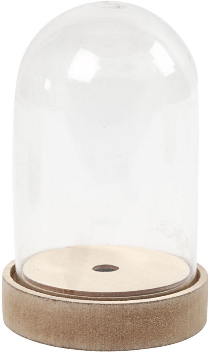 Campana de empresa Creativ sobre base de madera, h: 12,5 cm, f 8 cm, 1 caja