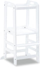 Hauck learn n explore - learning tower - step - fsc® mix certified beech wood - white