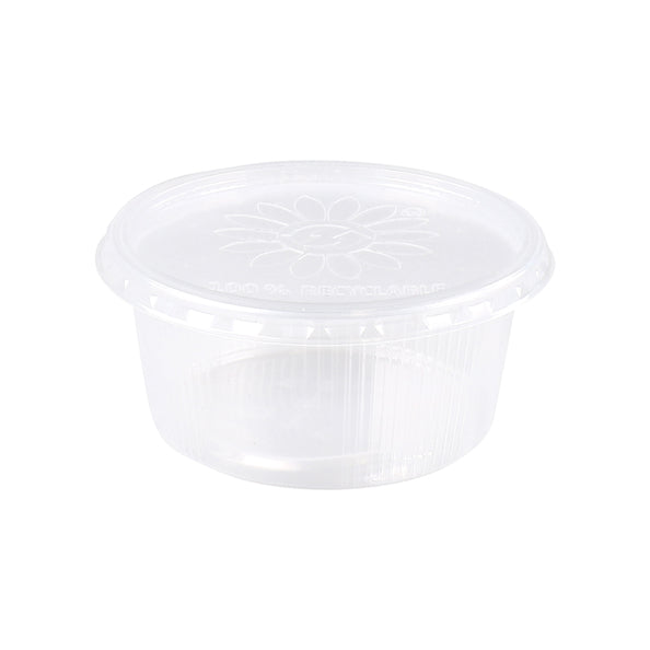Contenitore in plastica + coperchio trasparente (250x 250cc)