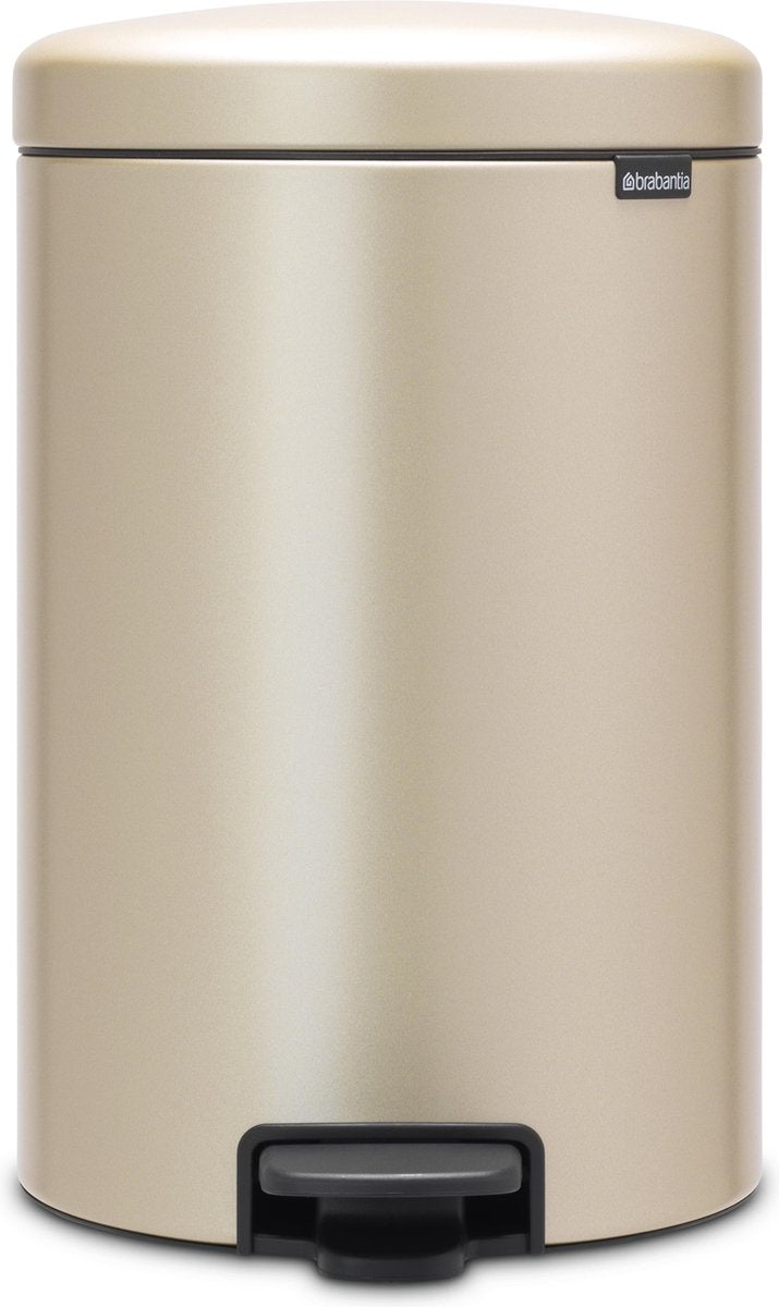 Brabantia newicon prullenbak - 20 liter - metallic gold
