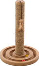 Flamingo scratching post – brigitte brown natural – 30 × 30 × 45.5 cm – seagrass scratching post – with toy – compact – for cats