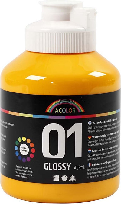 Pittura acrilica Creative Company lucida, gialla, 500 ml 1 bottiglia