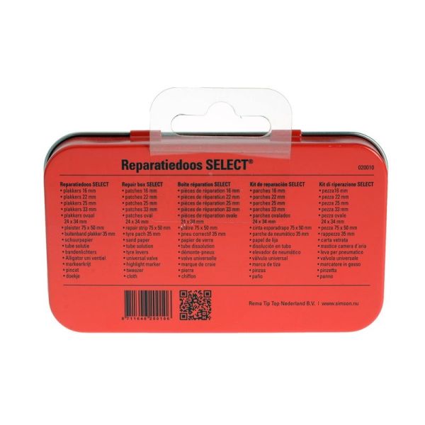 Cadera de reparación Seleccionar 12.5 cm de aluminio rojo blanco 23 piezas