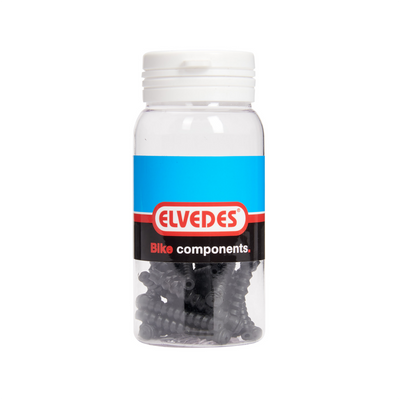 Elvedes Rubber balgjes zwart 0.8-1.2mm. 25 stuks in pot