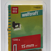 Puntadas de caballete estrechas Wolfcraft | tipo 055 | 15 mm | 1200 piezas - 7166000