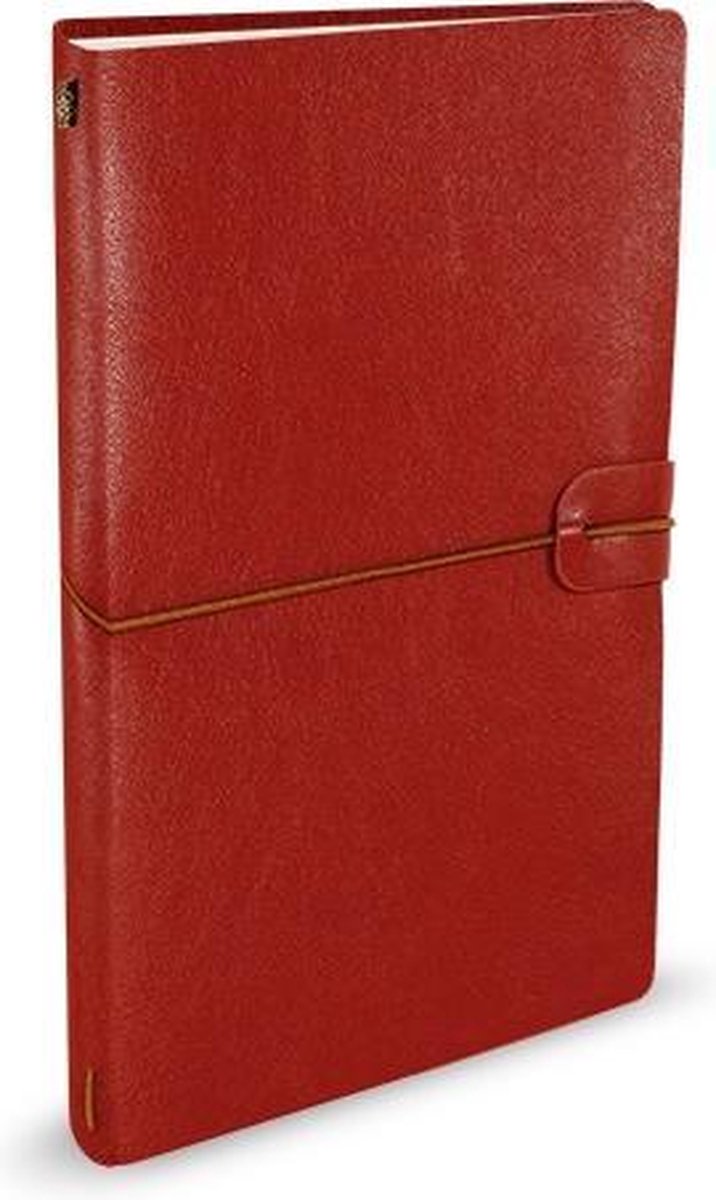 Cuaderno Peter Pauper - Voyager - Funda de piel - Burdeos - Con cierre de cordón - 12x20 cm