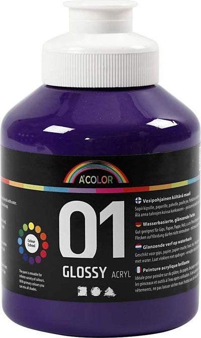 Creativ company pintura acrílica brillante violeta 500 ml 1 botella