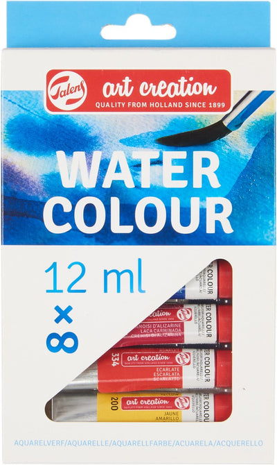 Creazione d'arte di Talens Aquarel Paint Set 8x12ml