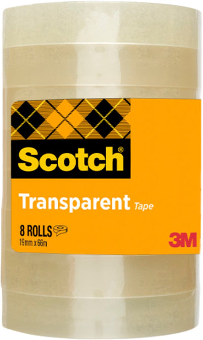 Nastro adesivo Scotch 508 19mmx66m trasparente 8 rotoli