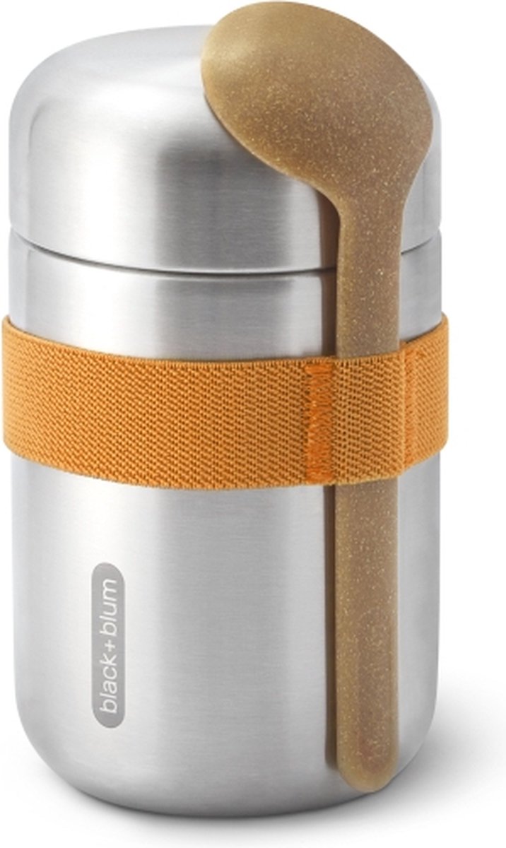 Black blum black+blum rvs thermos voedselcontainer - 400ml - oranje