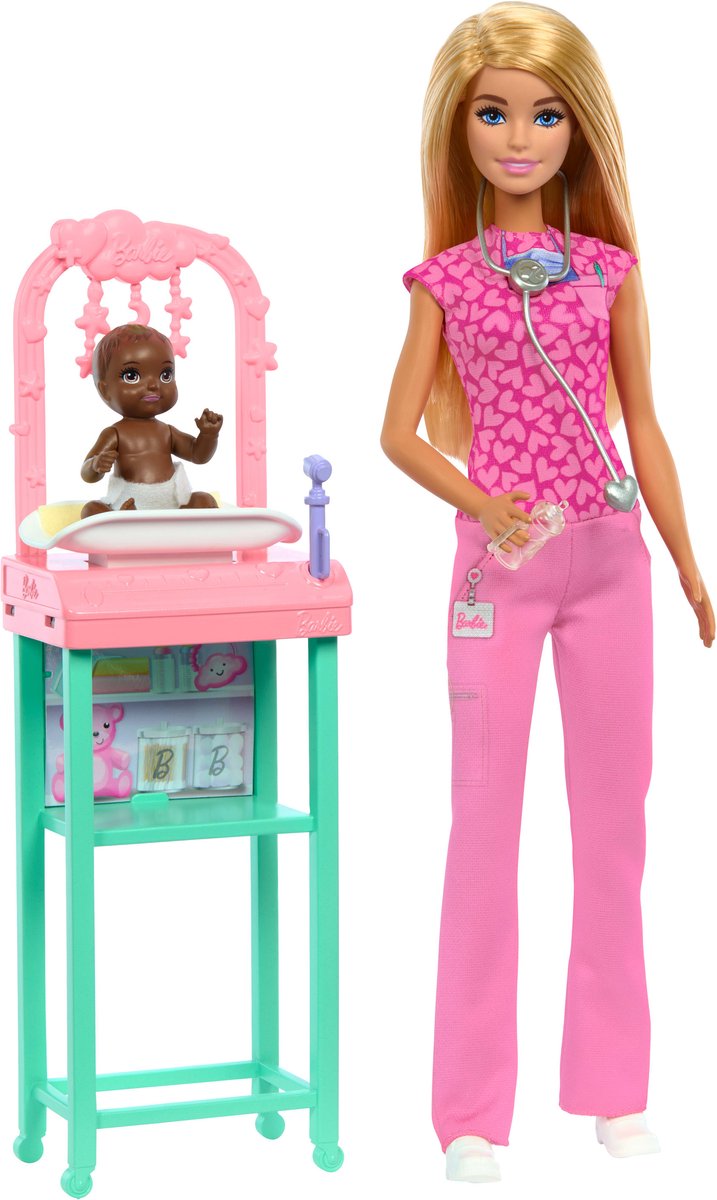 Juego de doctora Barbie carrera bebé con muñeca
