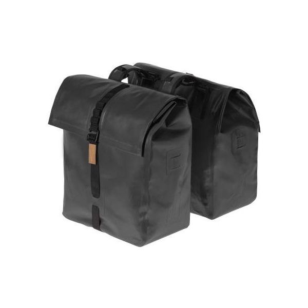 Sacca per biciclette a doppia bicicletta a secca di basilico, impermeabile, 50L, nero Matt