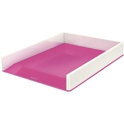 Bandeja para cartas leitz wow poliestireno 267x336x49mm a4 rosa