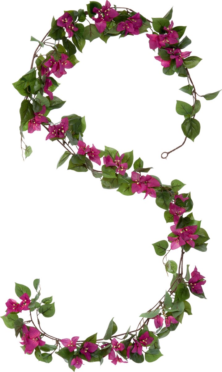 Mica decorations - bougainvillea kunstslinger - l180 cm - donkerroze