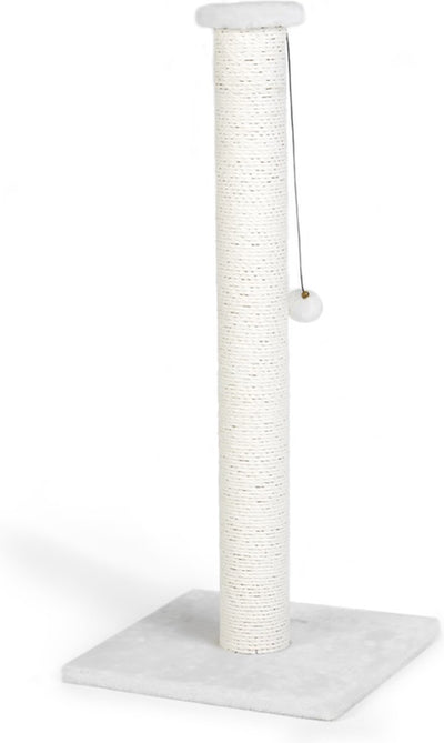 Beeztees Serpa XL cat scratching post - high scratching post - with rope - with ball - white - 40x40x90 cm