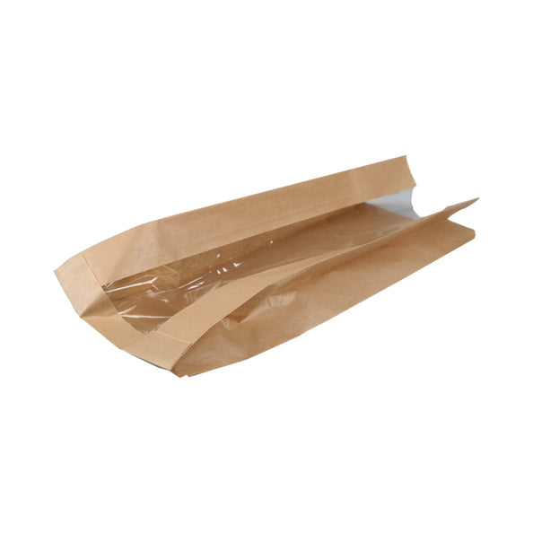 Bolsa ventana kraft marrón (500 piezas)