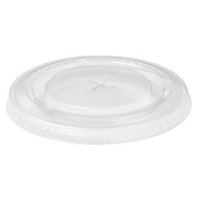Coperchio apet trasparente 95mm piatto con foro a croce (50 pezzi)