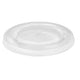 Tapa apet transparente 95mm plana con orificio transversal (50 piezas)