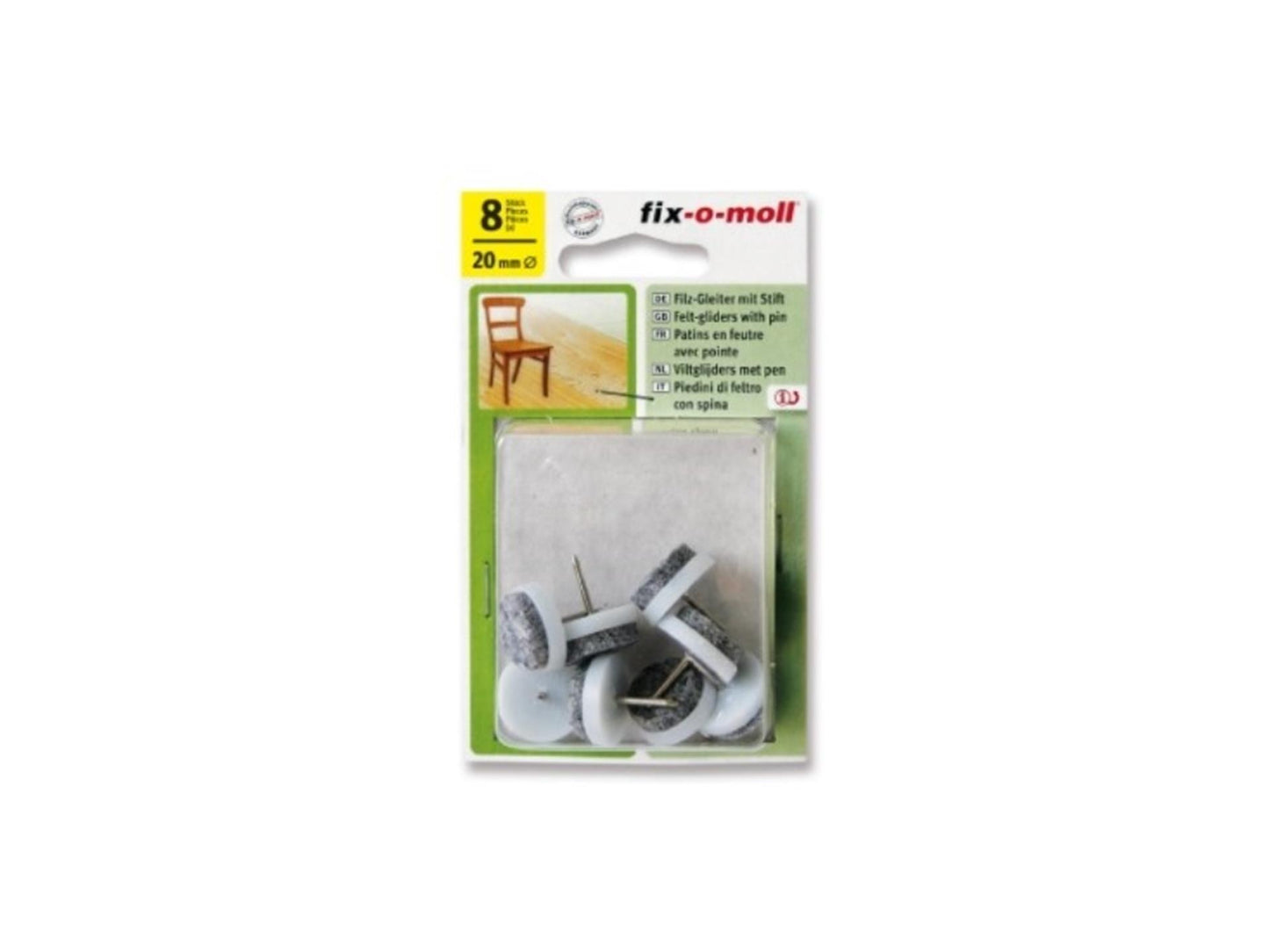 Fix-o-moll viltglijder met pen ø20mm