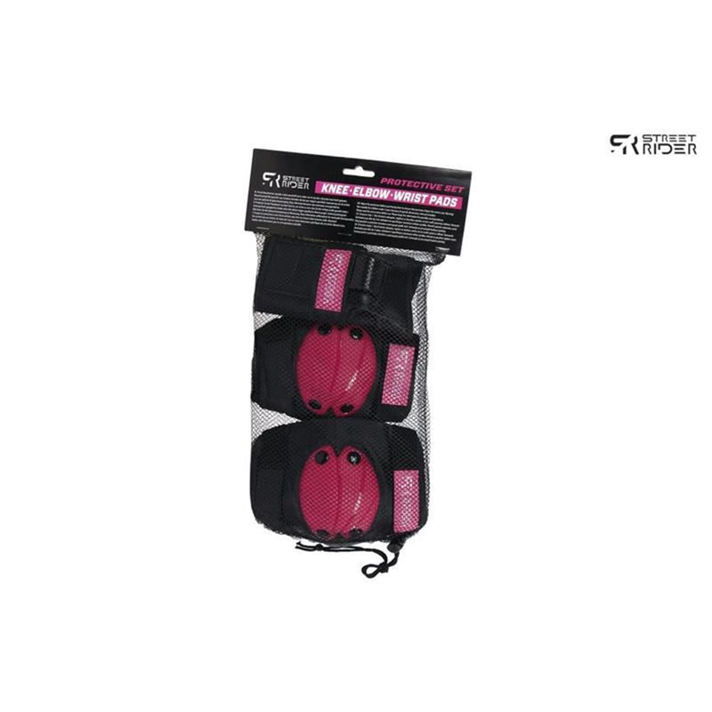 Street Rider Protective Set S Pink, 6dlg.