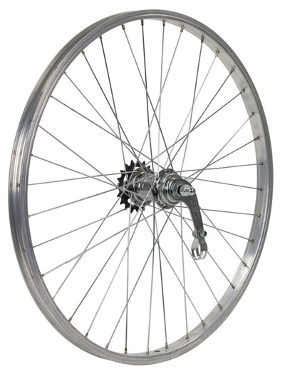 Rueda trasera 24 (507) Alu STUB BRINO ESTÁNDAR PLATA