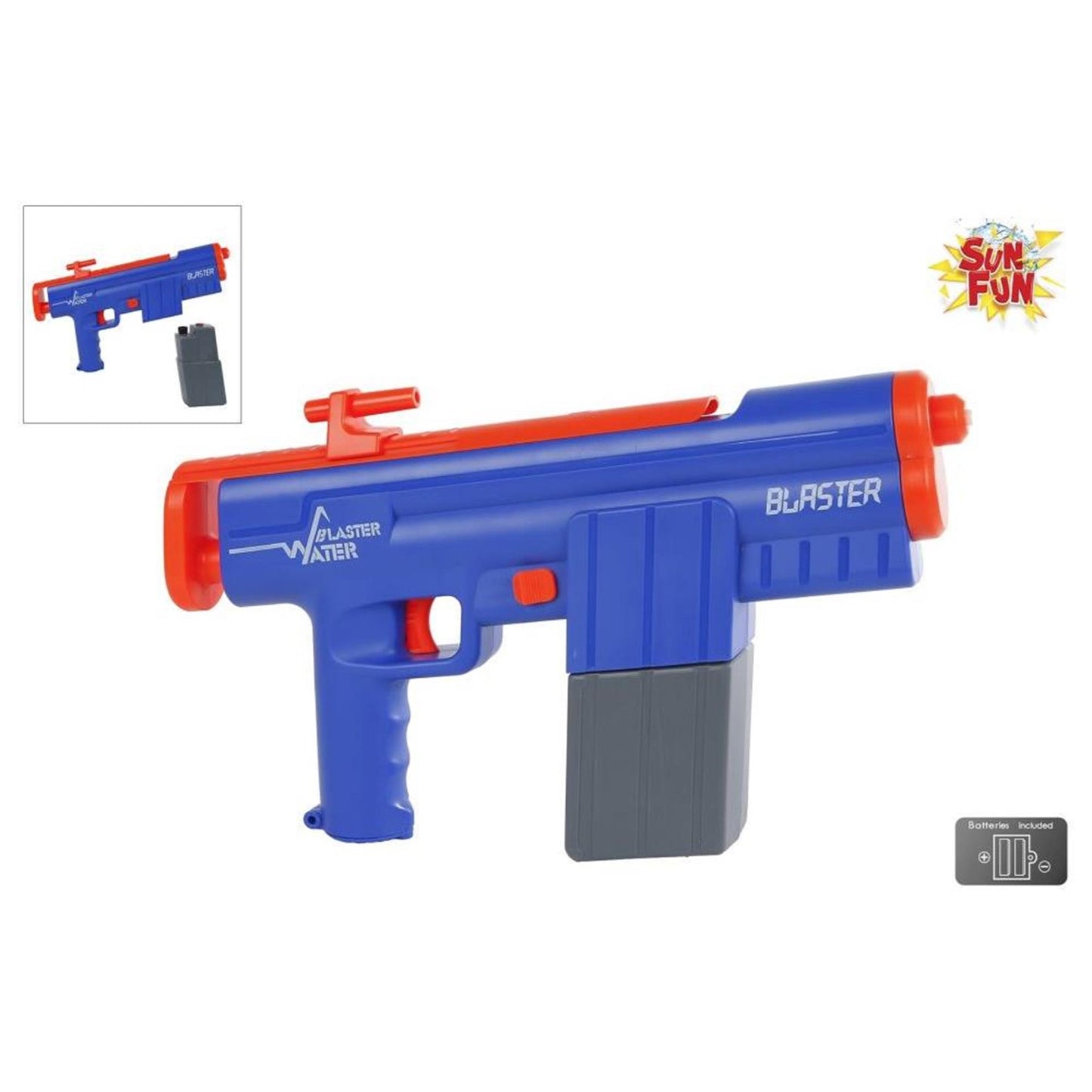 Sun Fun Sun Fun Fun Water Gun Electric Blue Orange, 34,5 cm