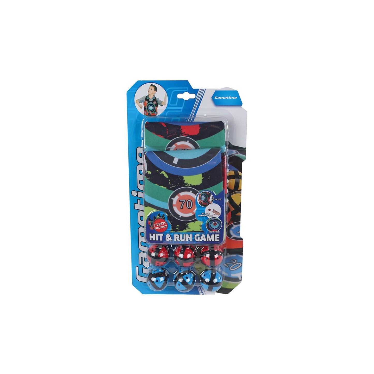 Gametime Velcro Game di lancio con 2 gilet e 6 palle