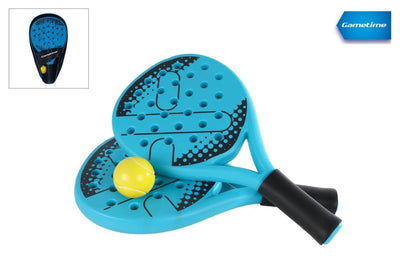 Gametime Padel Juego de 2 raquetas con pelota en la bolsa de almacenamiento, 3DLG.