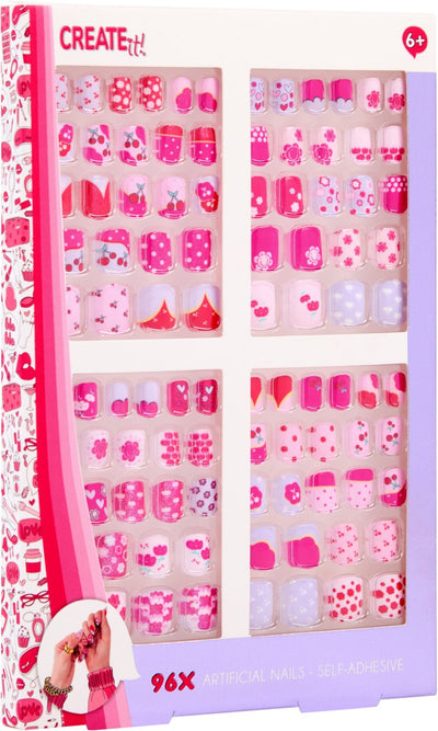 ¡Créalo! maxi set autoadhesivo para uñas postizas, 96 piezas