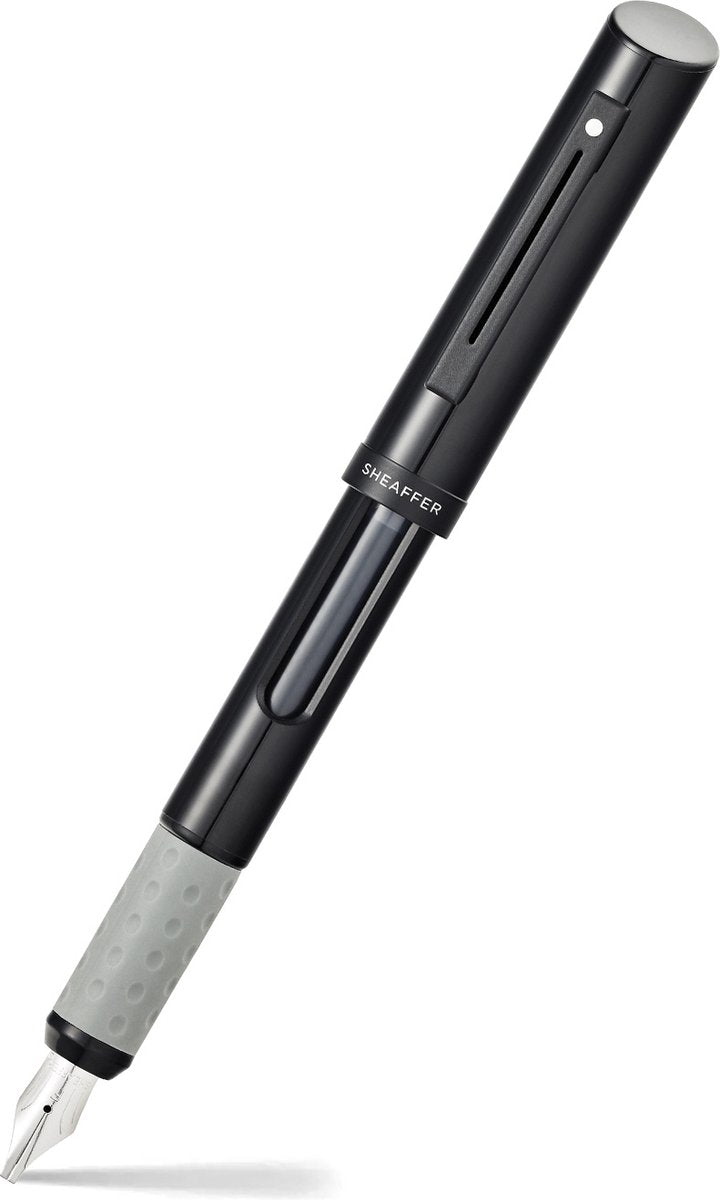 Penna calligrafica Sheaffer - nera e grigia - pennino f - colore scrittura nero - sf-93400