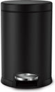 Simplehuman prullenbak rond 4,5 l - zwart - rvs