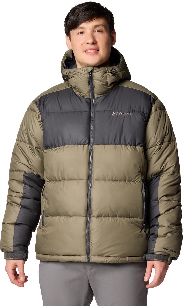 Columbia pike lake™ ii chaqueta con capucha chaqueta de exterior para hombre - verde piedra, tiburón - talla m