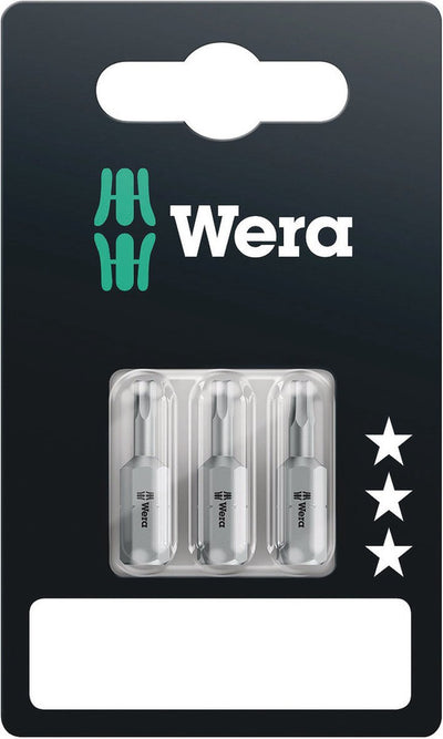 Wera 840 1 z set sb sis punta hexagonal 2,0 mm, 2,5 mm, 3 mm acero para herramientas aleado, resistente d 6,3 3 pieza(s)