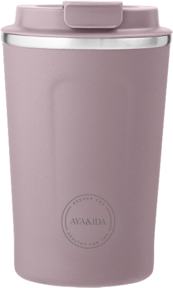 Aya ida aya ida - cup2go - thermosbeker- koffiebeker - coffee to go - reisbeker - meenemen - 380ml - lavender