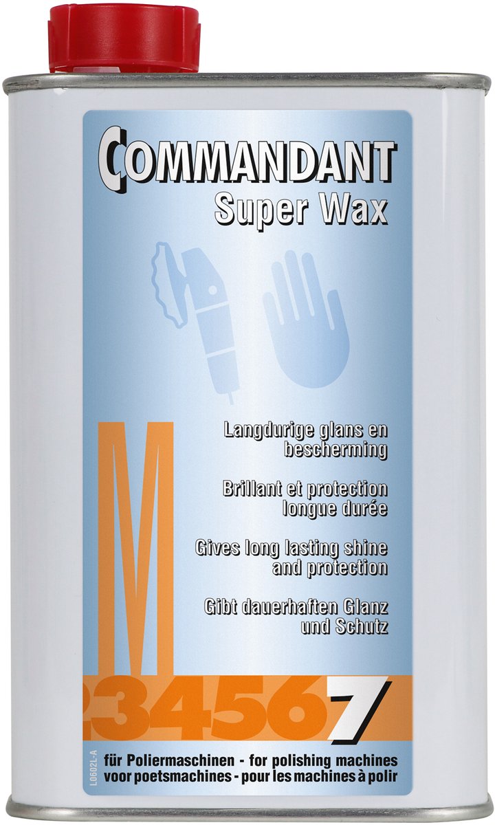Commandant super wax m7 - geeft diepe glans - langdurige bescherming - voor alle lakken polyester - 500g