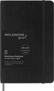 Cuaderno Moleskine - colección inteligente - bolsillo - tapa blanda - rayas - negro