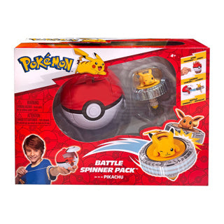 Jazwares pokémon battle spinner juego - pikachu pokéball
