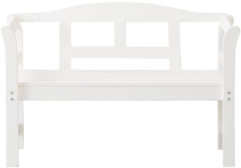 Panca da giardino Sens FSC in legno di pino 113x40x75 cm bianco
