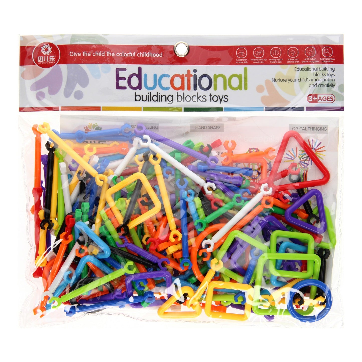 Juego de construcción de varillas de construcción, 173 piezas.