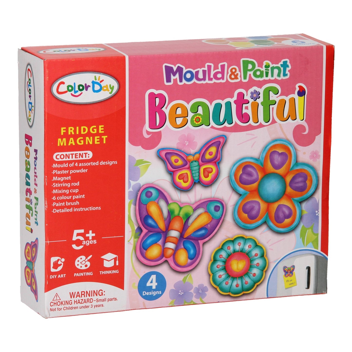 Magneti in gesso - fiori di farfalle
