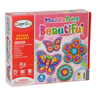 Magneti in gesso - fiori di farfalle