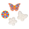 Magneti in gesso - fiori di farfalle